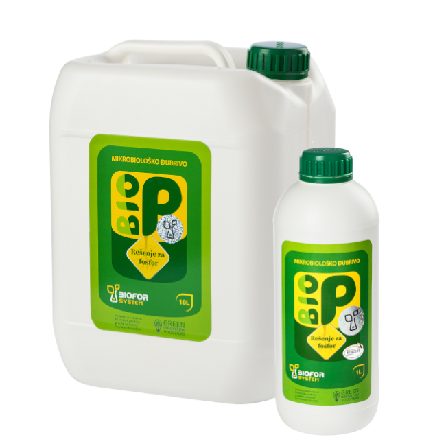 Dva pakovanja proizvoda BioP različite zapremine od 5l i 1l